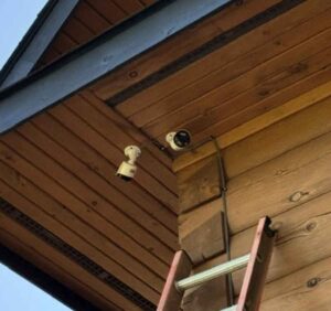 Security Installation 3 video surveillance security cameras