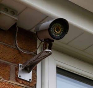 Security Installation 8 Outdoor security video surveillance mounted on wall